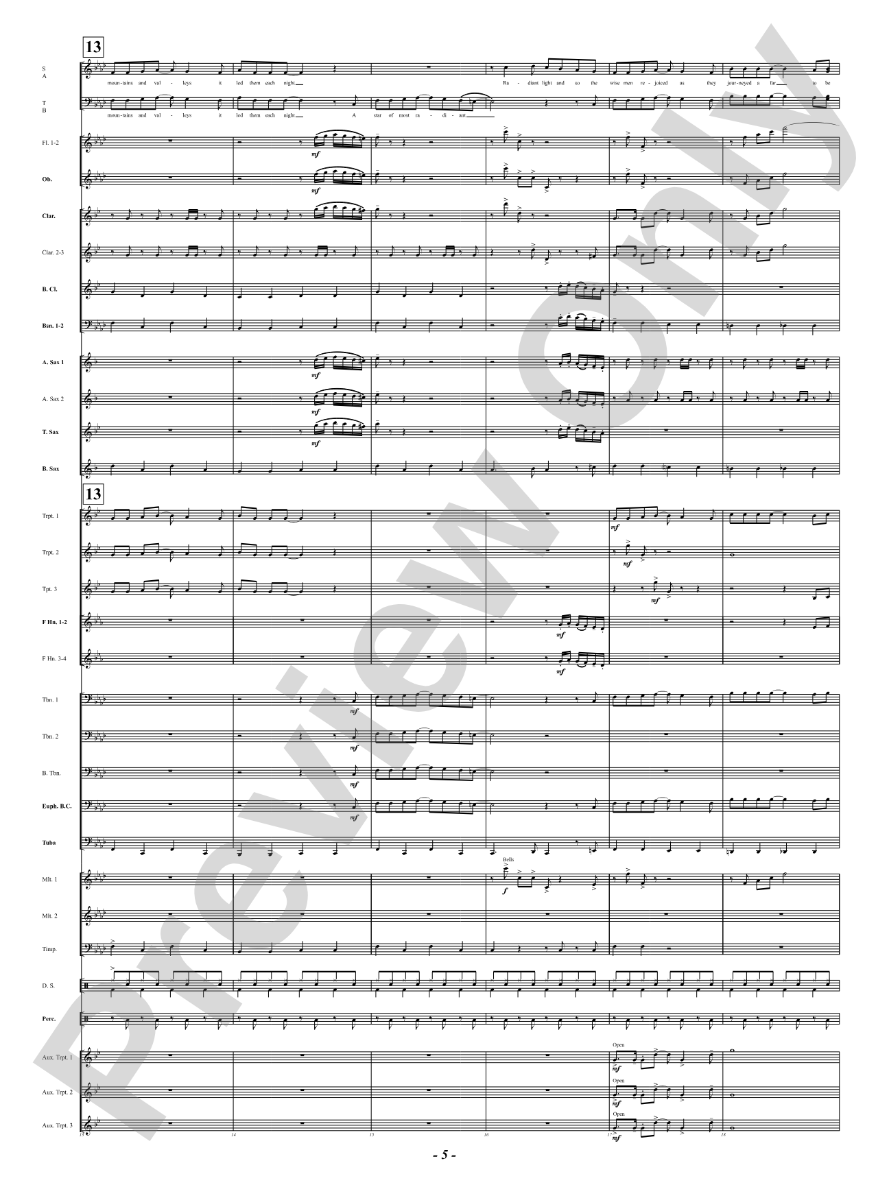 Rejoice With Exceeding Great Joy (for Concert Band and Choir): Concert Band Conductor Score & Parts