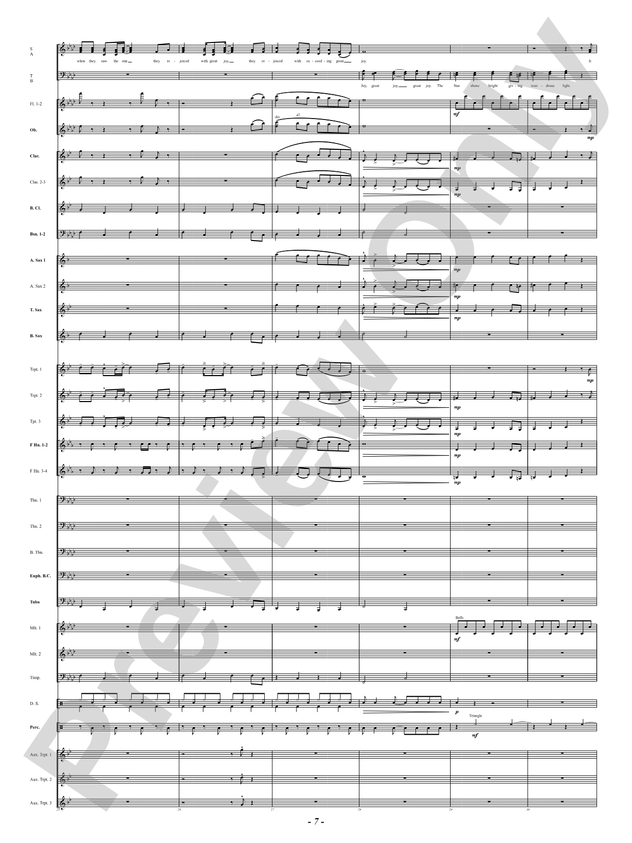 Rejoice With Exceeding Great Joy (for Concert Band and Choir): Concert Band Conductor Score & Parts