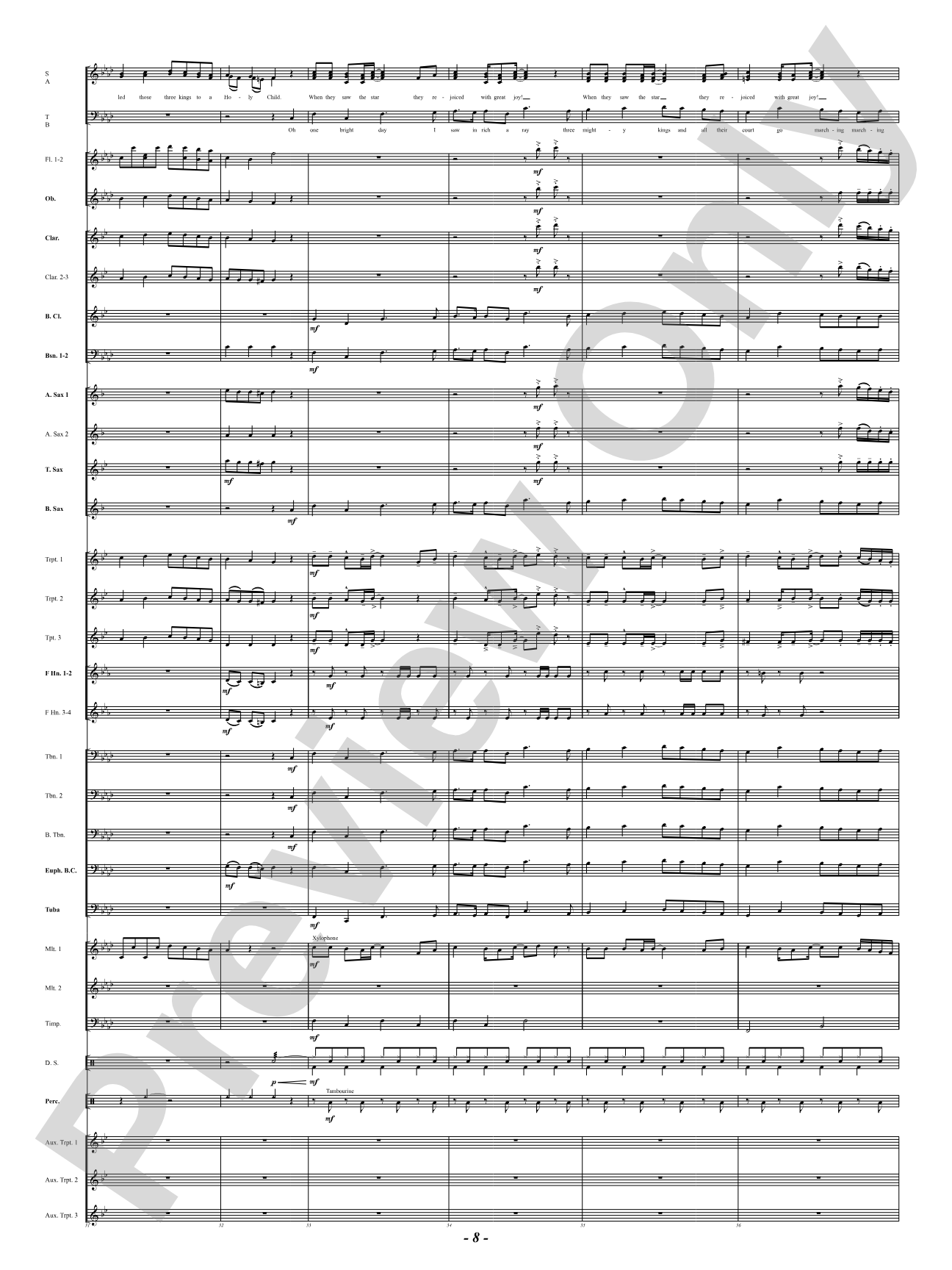 Rejoice With Exceeding Great Joy (for Concert Band and Choir): Concert Band Conductor Score & Parts