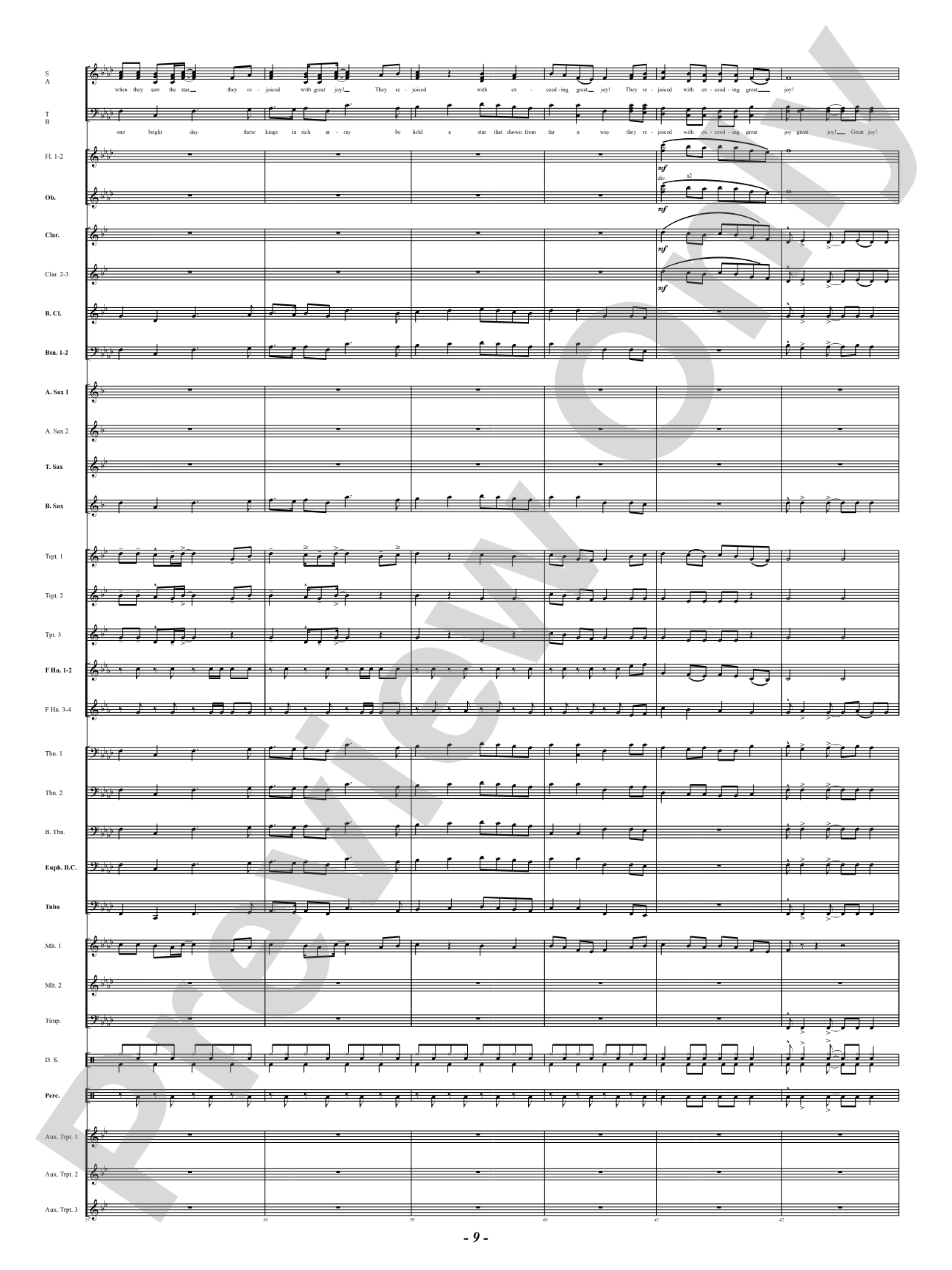 Rejoice With Exceeding Great Joy (for Concert Band and Choir): Concert Band Conductor Score & Parts