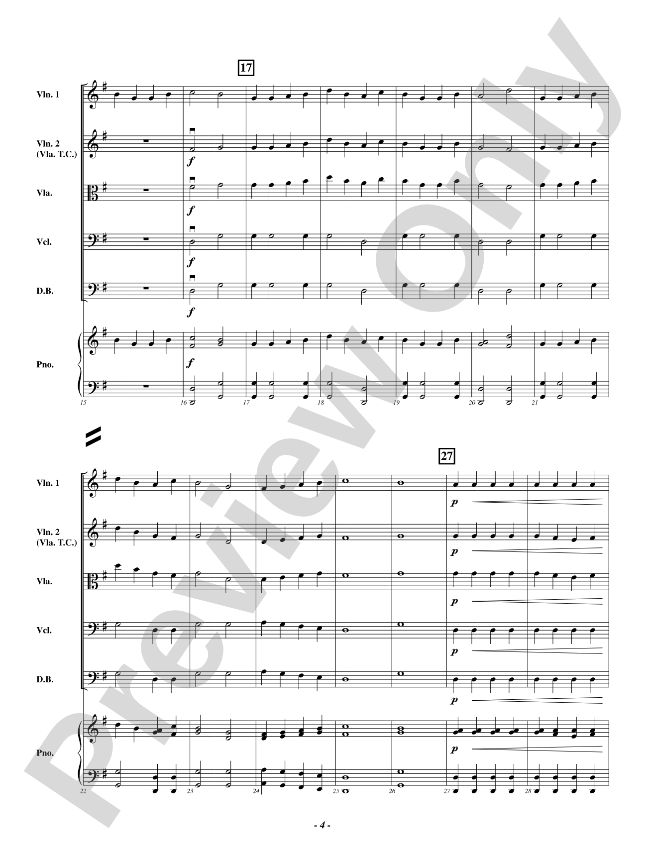 I Saw Three Ships (On Christmas Day): String Orchestra Conductor Score & Parts