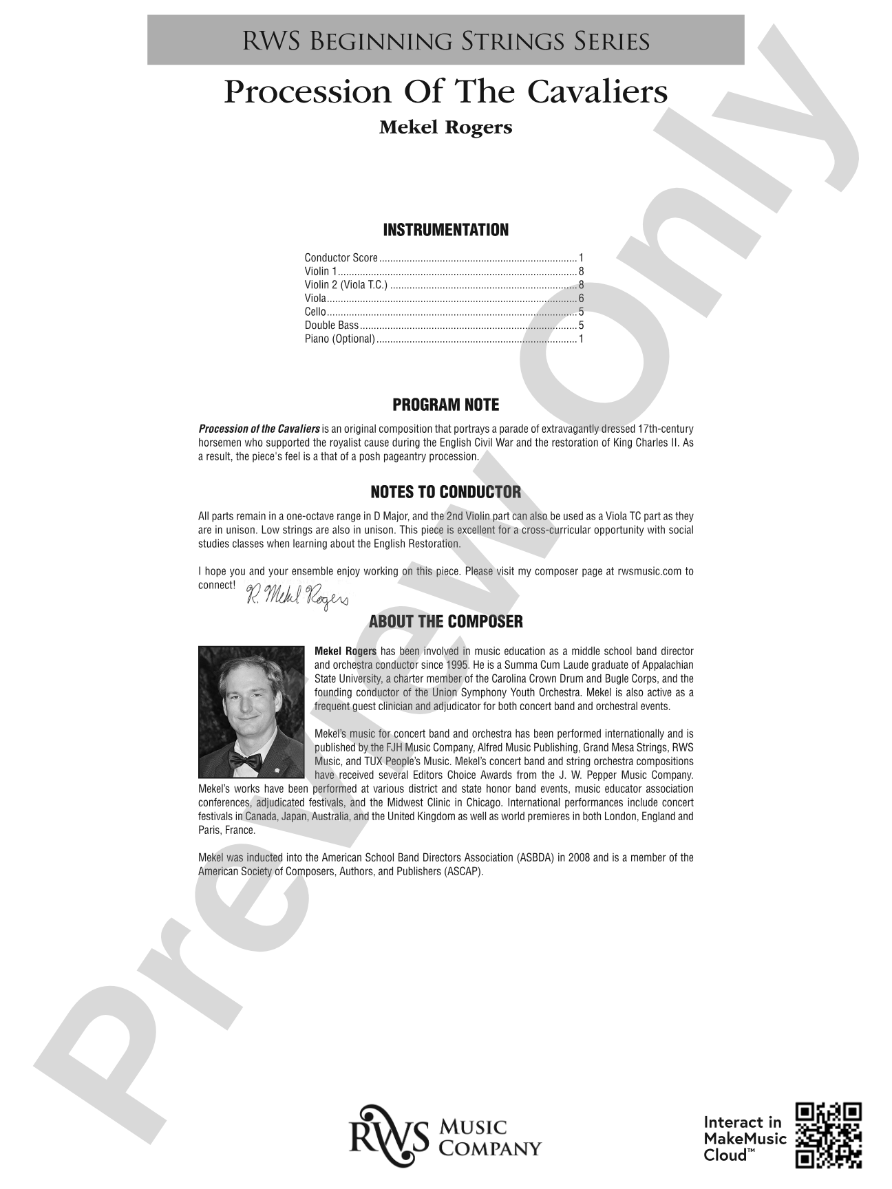 Procession Of The Cavaliers: String Orchestra Conductor Score & Parts