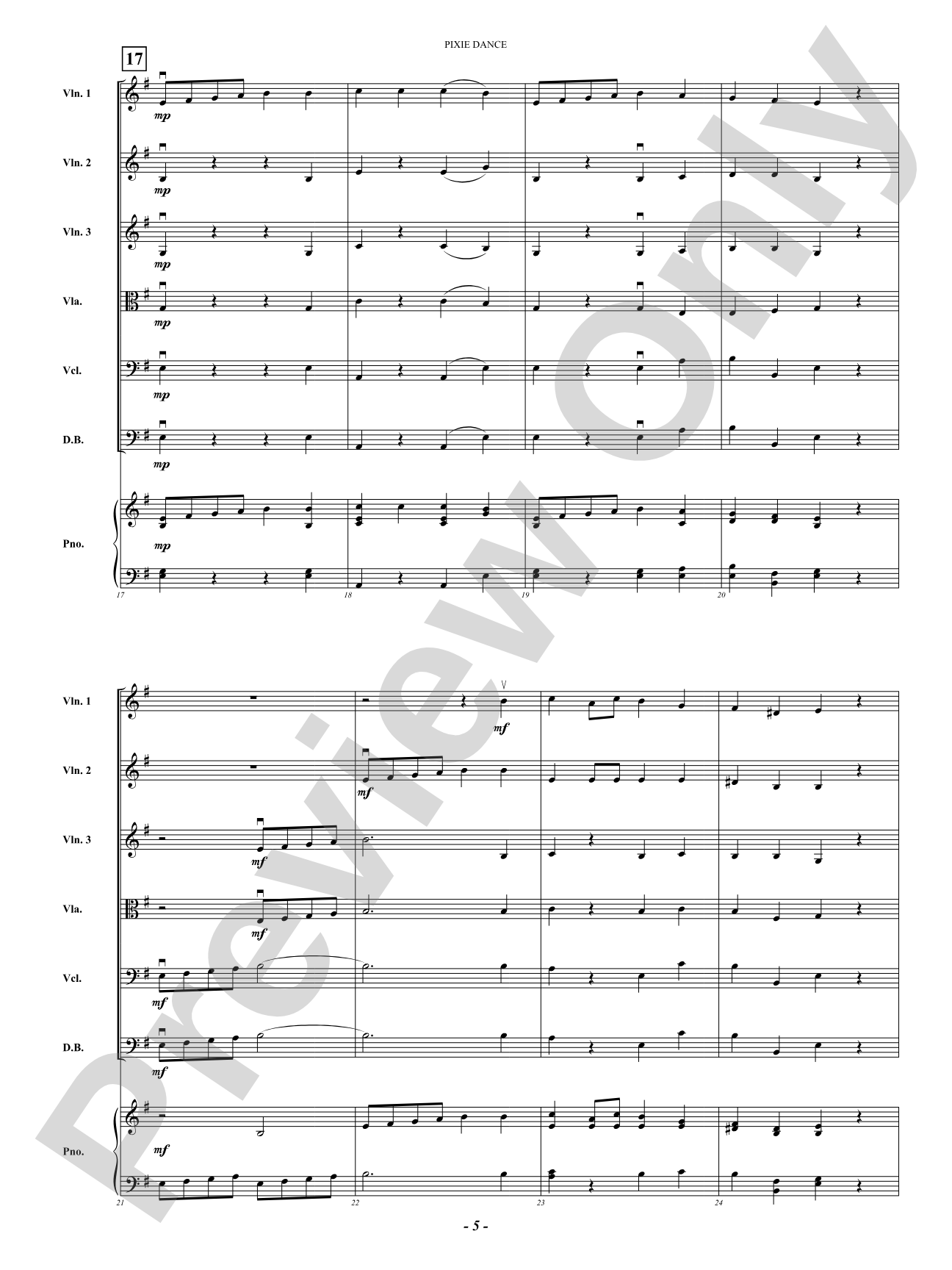 Pixie Dance: String Orchestra Conductor Score & Parts