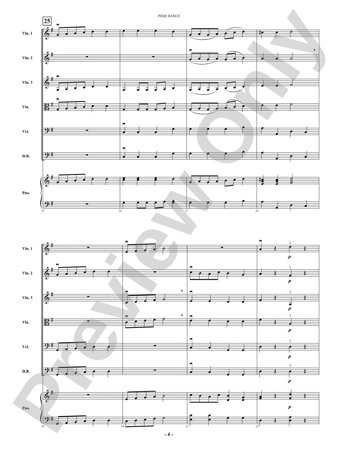 Pixie Dance: String Orchestra Conductor Score & Parts