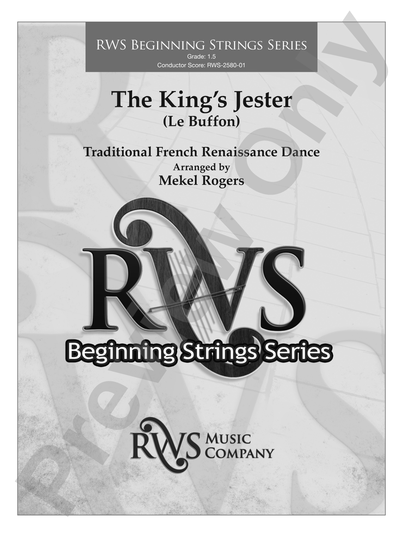 The King's Jester (Le Buffon): String Orchestra Conductor Score & Parts