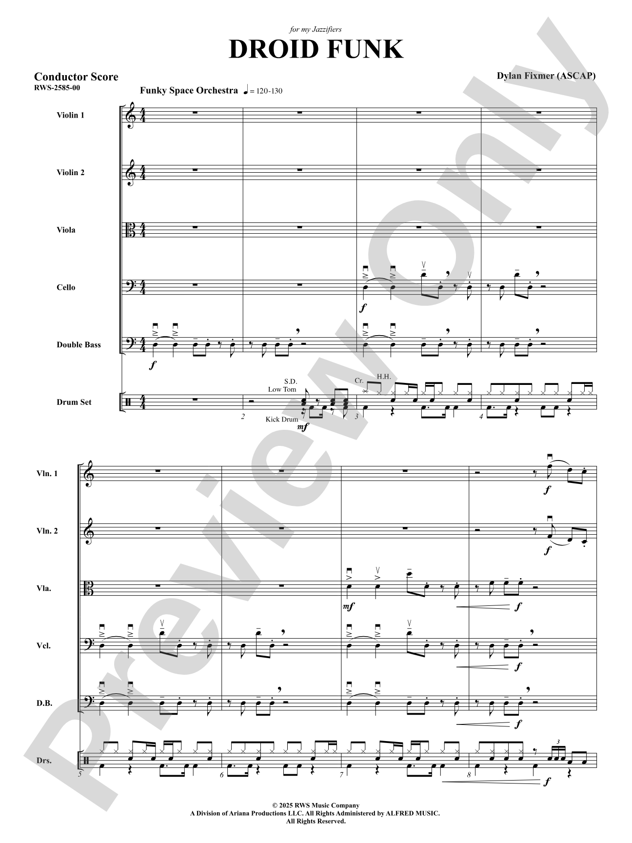 Droid Funk: String Orchestra Conductor Score & Parts
