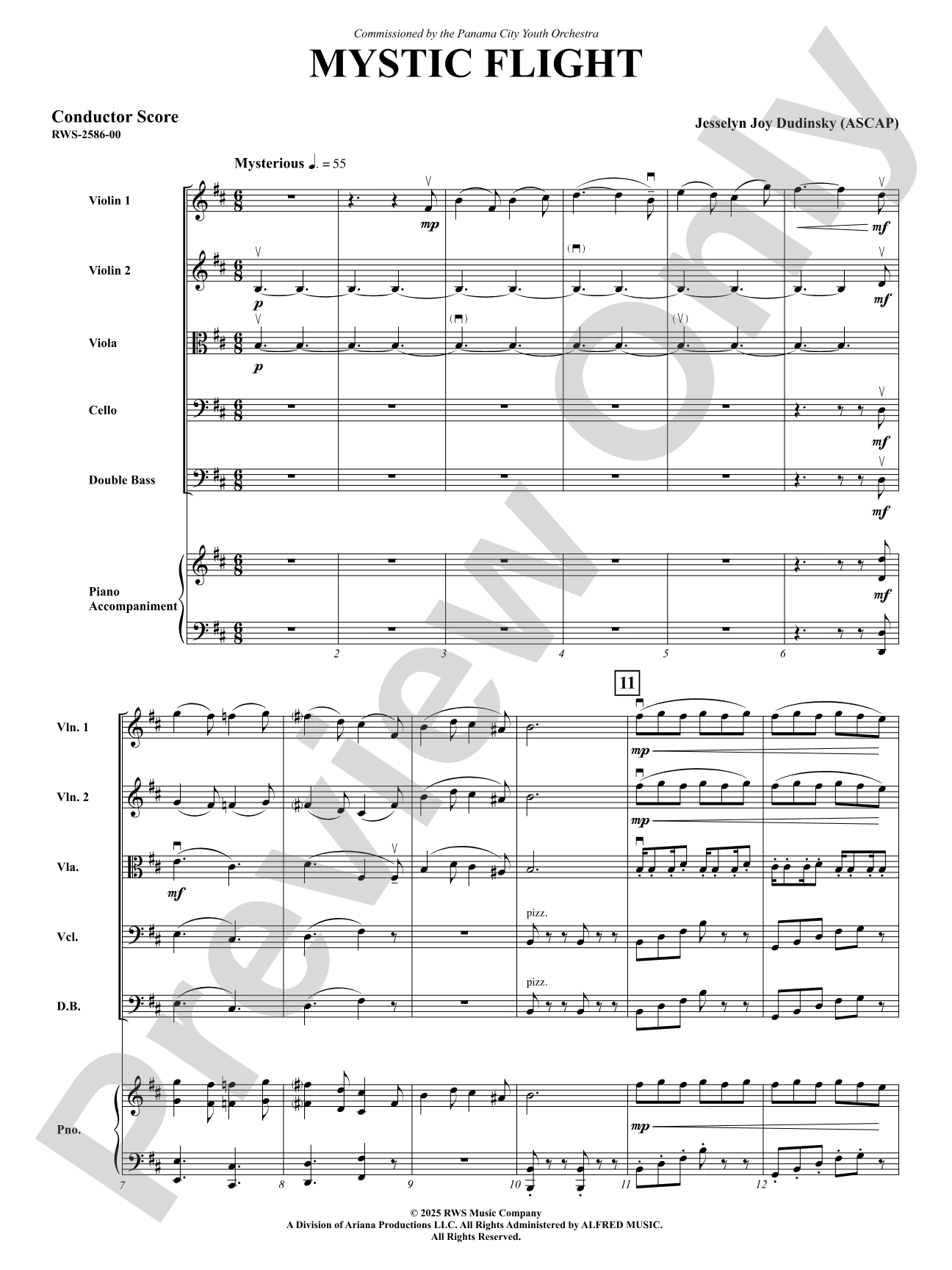 Mystic Flight: String Orchestra Conductor Score & Parts