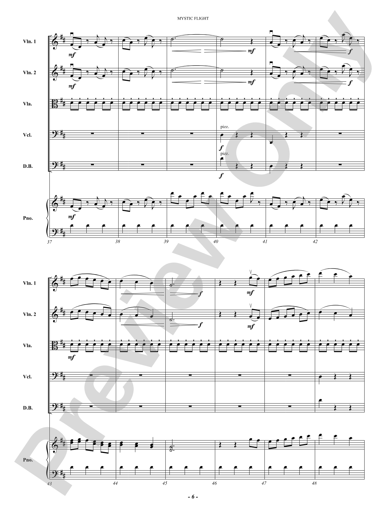 Mystic Flight: String Orchestra Conductor Score & Parts