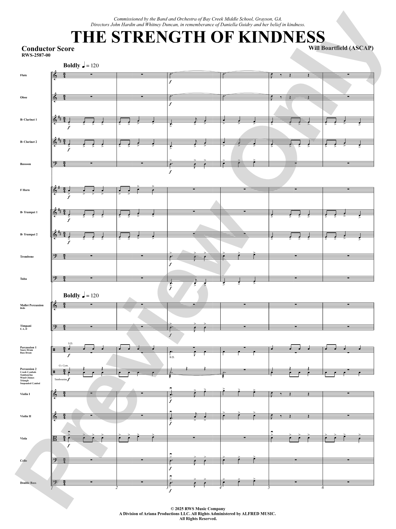 The Strength of Kindness: Full Orchestra Conductor Score & Parts