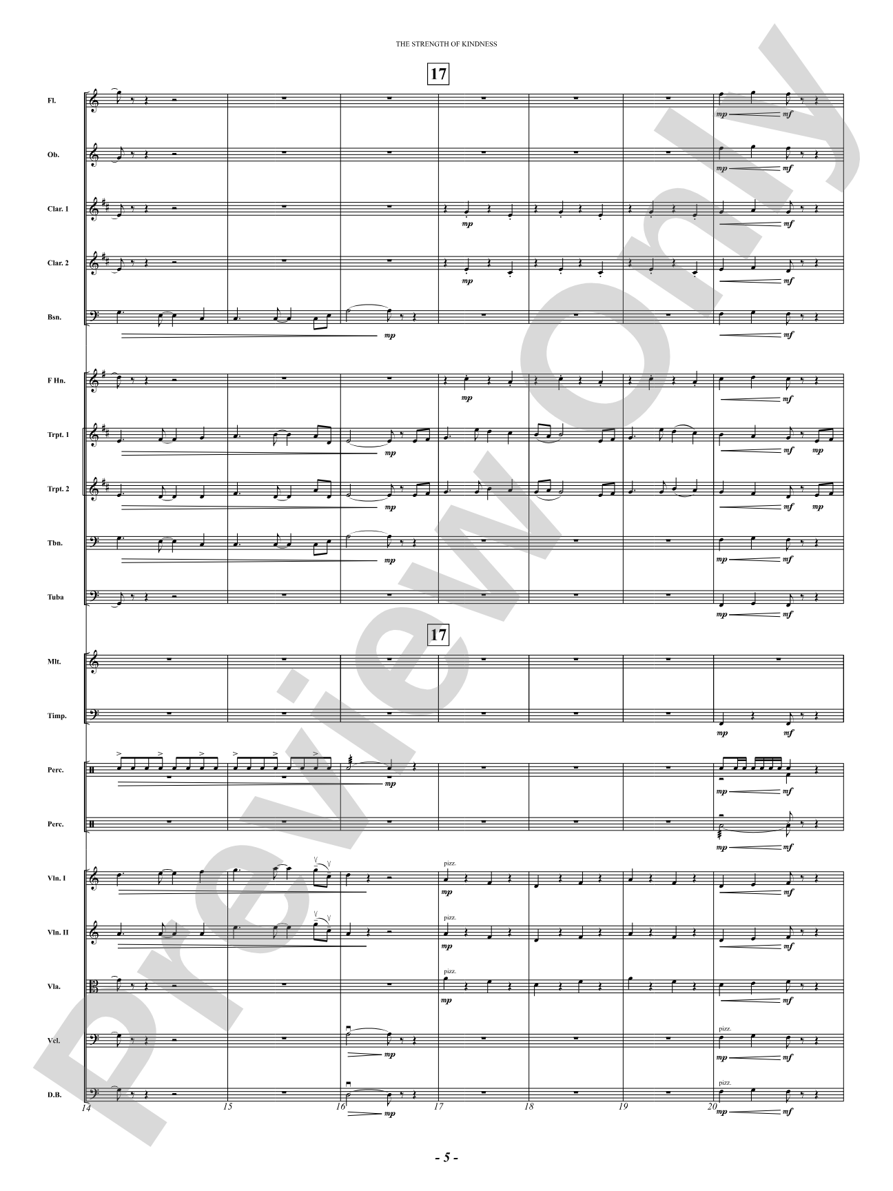 The Strength of Kindness: Full Orchestra Conductor Score & Parts