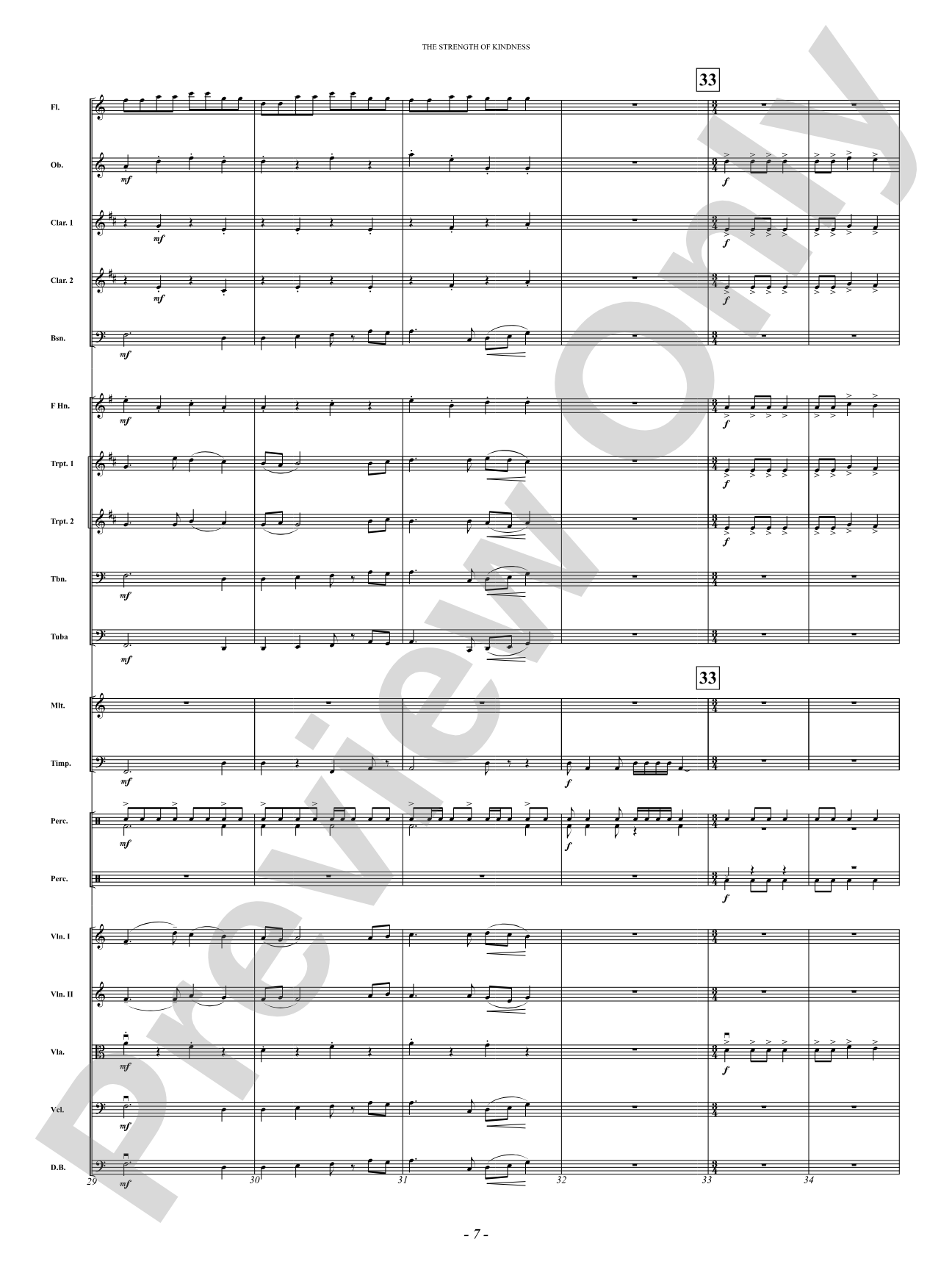 The Strength of Kindness: Full Orchestra Conductor Score & Parts