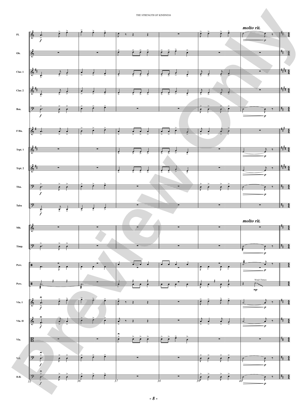 The Strength of Kindness: Full Orchestra Conductor Score & Parts