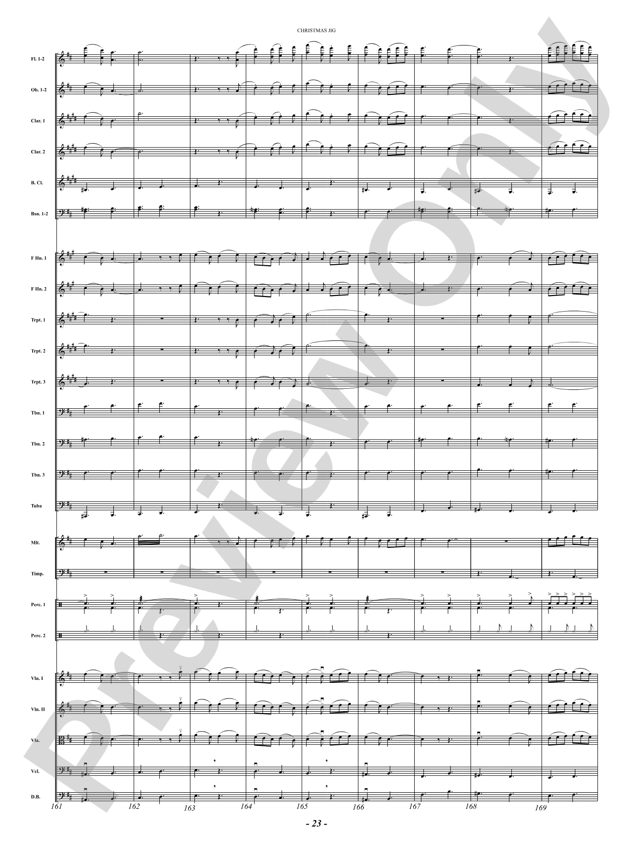 Christmas Jig (I Saw Three Ships, Behold a Simple Tender Babe, Sussex Carol): Full Orchestra Conductor Score & Parts