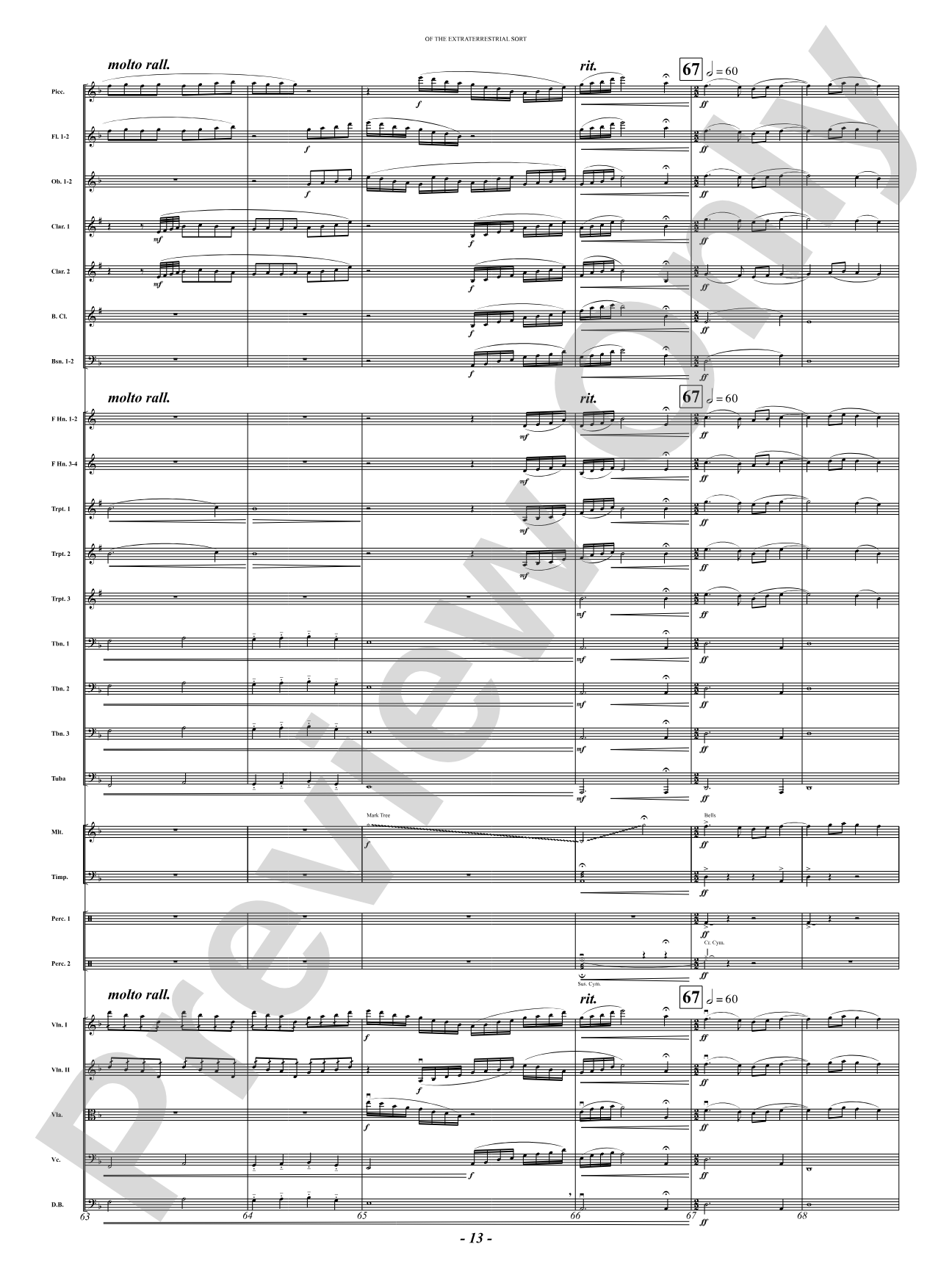 Of the Extraterrestrial Sort: Full Orchestra Conductor Score & Parts