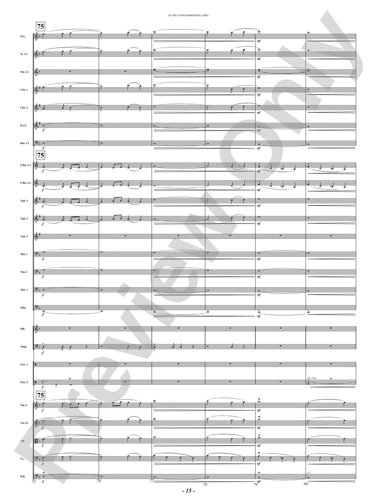 Of the Extraterrestrial Sort: Full Orchestra Conductor Score & Parts
