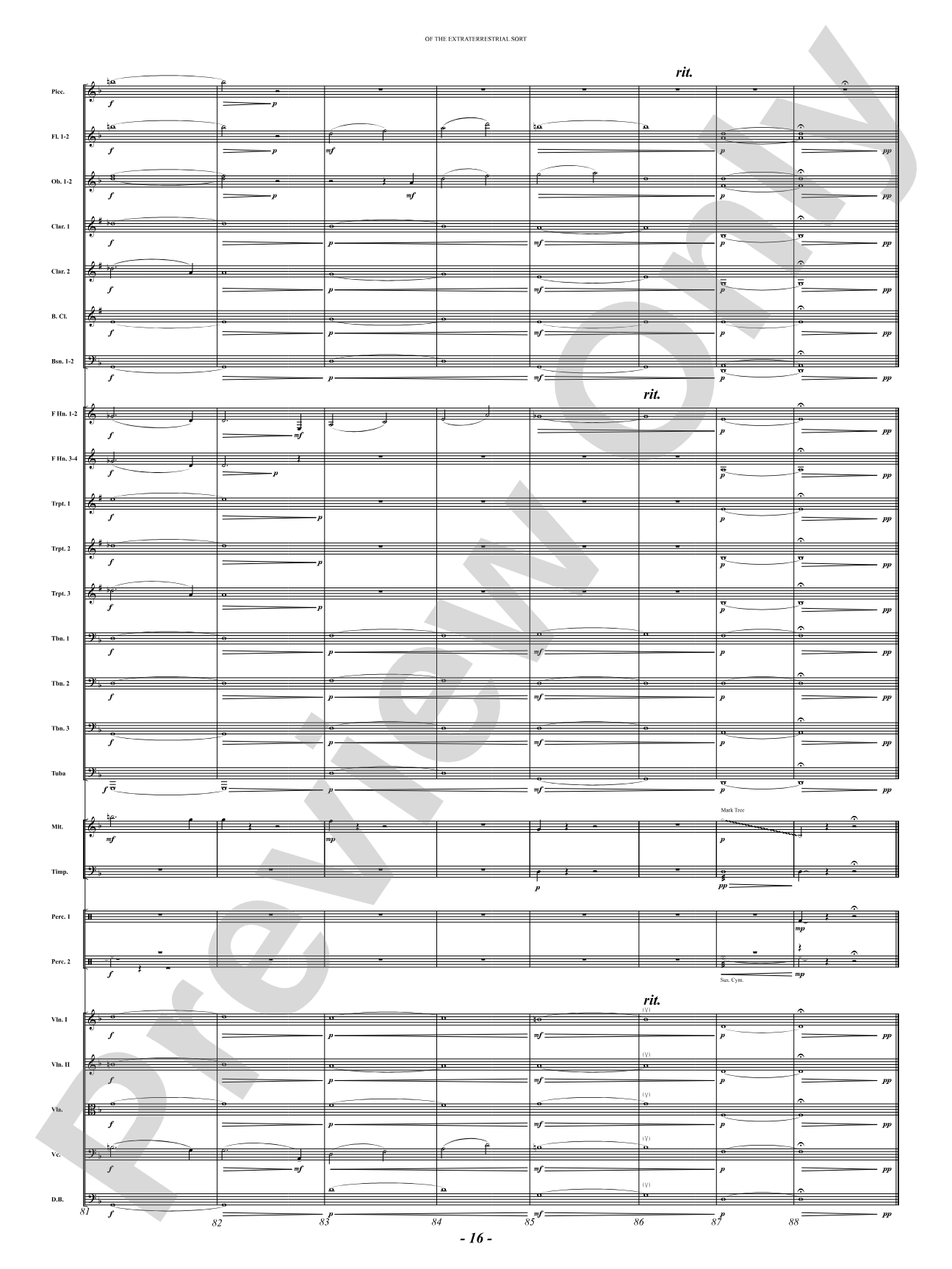 Of the Extraterrestrial Sort: Full Orchestra Conductor Score & Parts