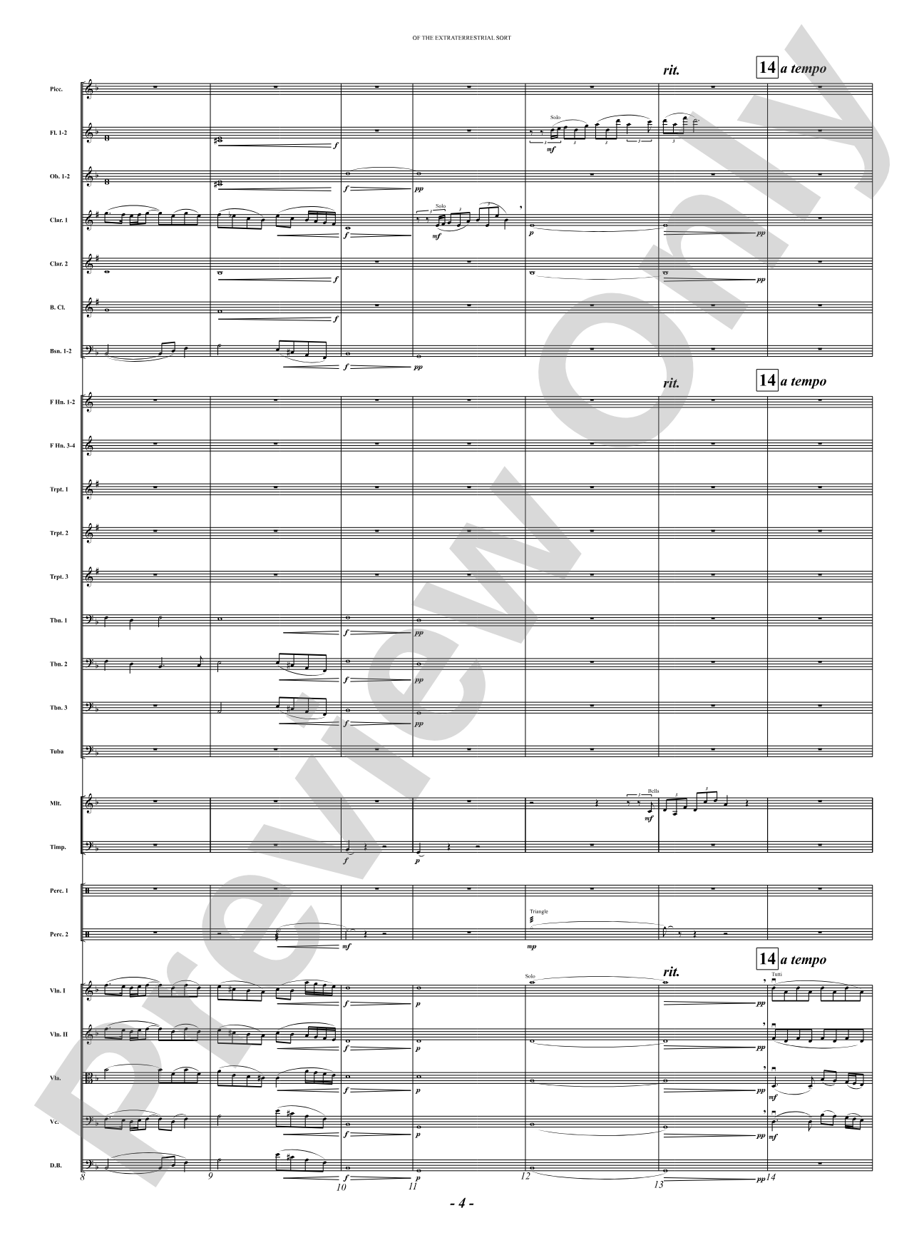 Of the Extraterrestrial Sort: Full Orchestra Conductor Score & Parts