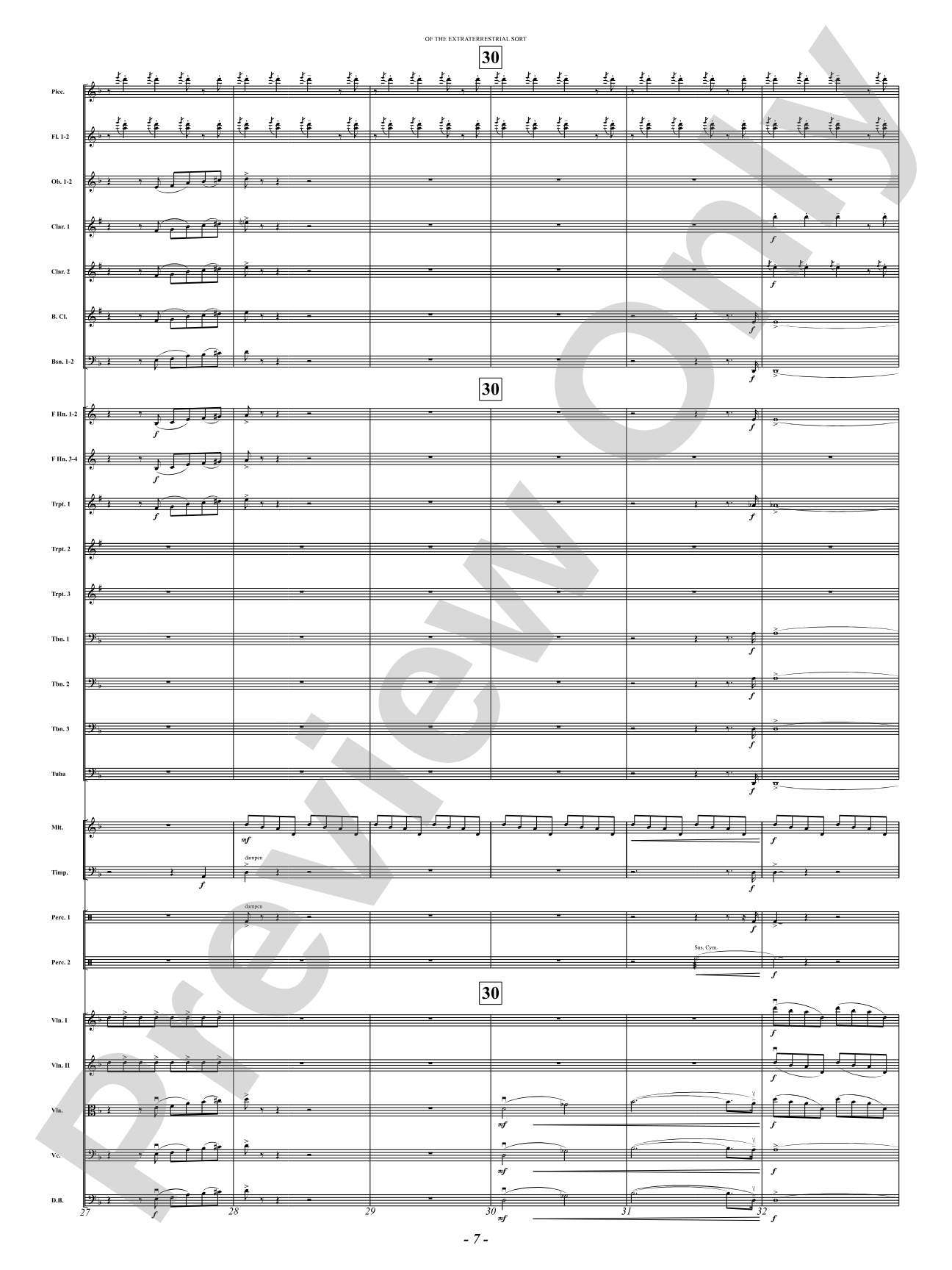 Of the Extraterrestrial Sort: Full Orchestra Conductor Score & Parts