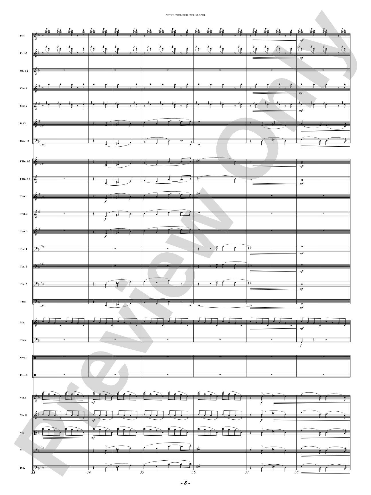Of the Extraterrestrial Sort: Full Orchestra Conductor Score & Parts