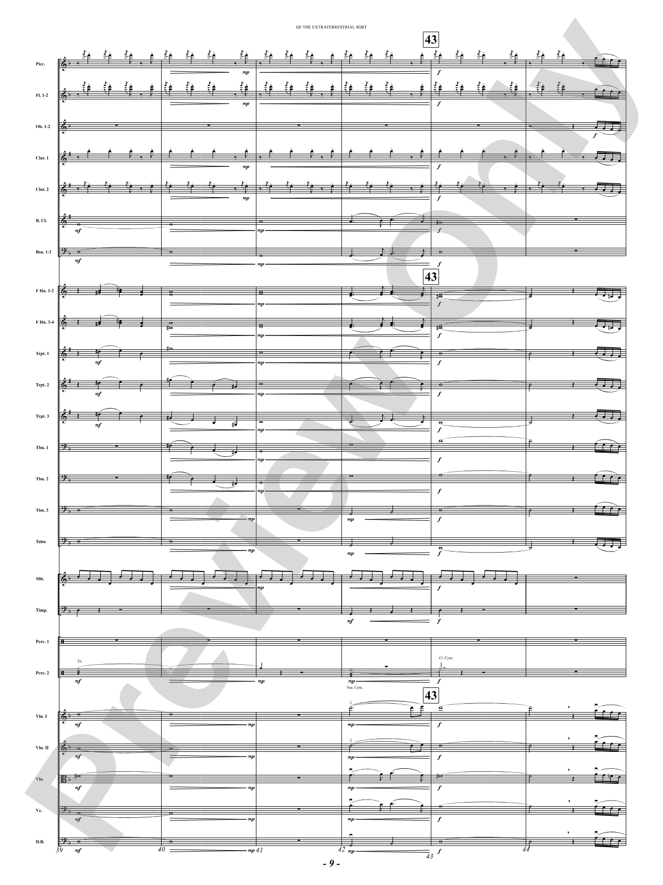 Of the Extraterrestrial Sort: Full Orchestra Conductor Score & Parts