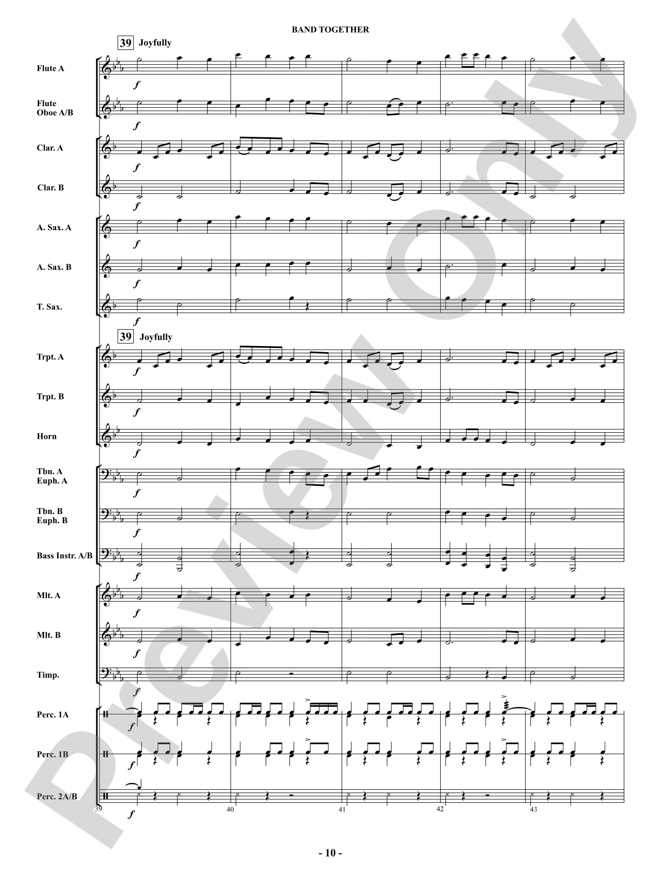 Band Together: Concert Band Conductor Score & Parts