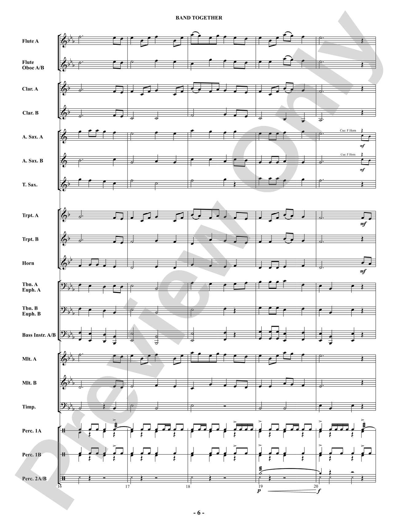 Band Together: Concert Band Conductor Score & Parts
