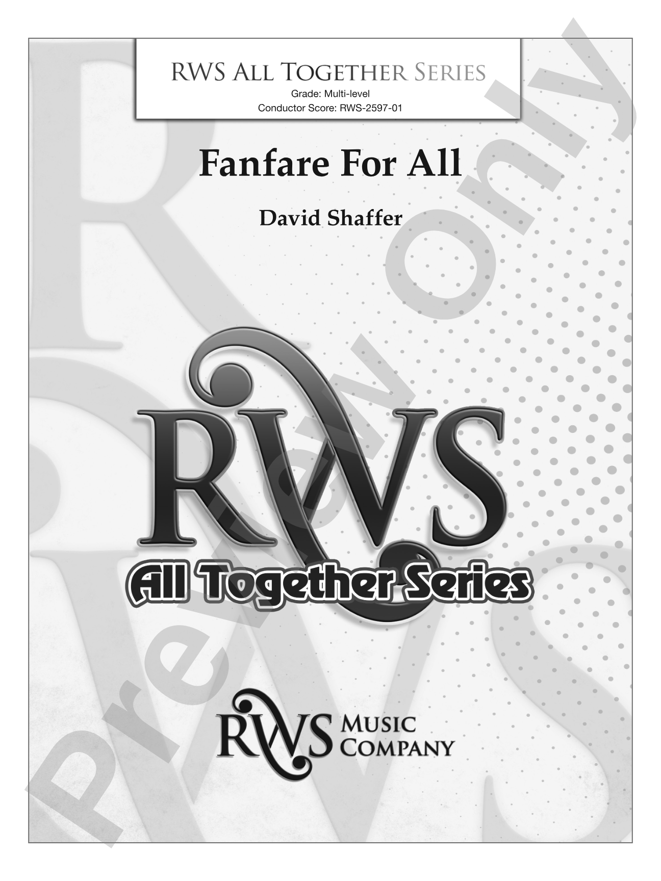 Fanfare For All: Concert Band Conductor Score & Parts